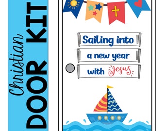 Christian Door Decoration: Sailing Into a New Year with Jesus