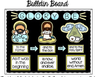 Glory Be Prayer Bulletin Board | Catholic Classroom Decor (Digital Download)