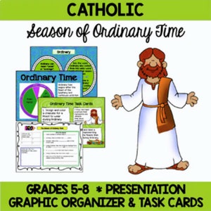 Het katholieke liturgische seizoen Presentatie, taakkaarten en grafische opberger