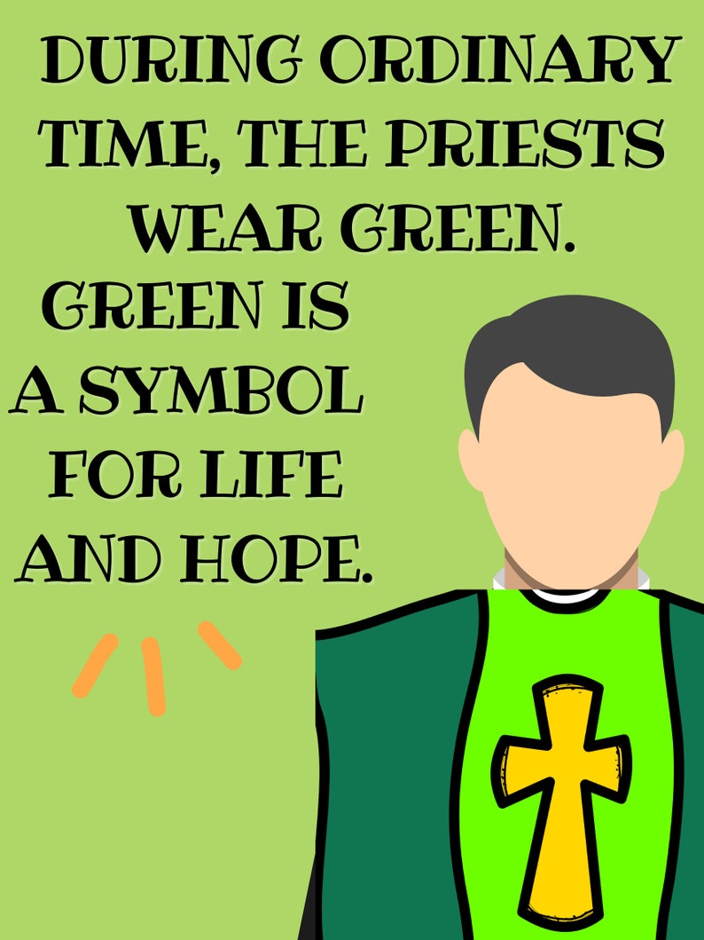 Ordinary Time Robe Catholic Ordinary Time: Bulletin Board Posters and Write the Room ...