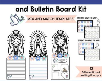 Catholic Mary Writing Activity & Bulletin Board Kit (Digital Download)