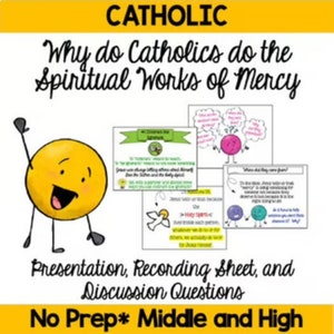 Catholic Spiritual Works of Mercy Lent Activity