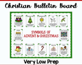 Advent & Christmas Symbols Bulletin Board (Digital Download)