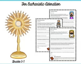 Eucharistic Adoration Prayers for Kids | 17 Guided Catholic Reflections (Digital Download)