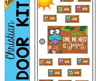 Christian Door Kit: Owl We Need is Jesus