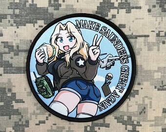 Dutchko Girls und Panzer Saunders University High School KAY Military Patch Morale