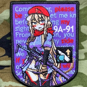 9A-91 Russian T-Doll (Tactical Doll) Girls' Frontline Morale Anime Patch