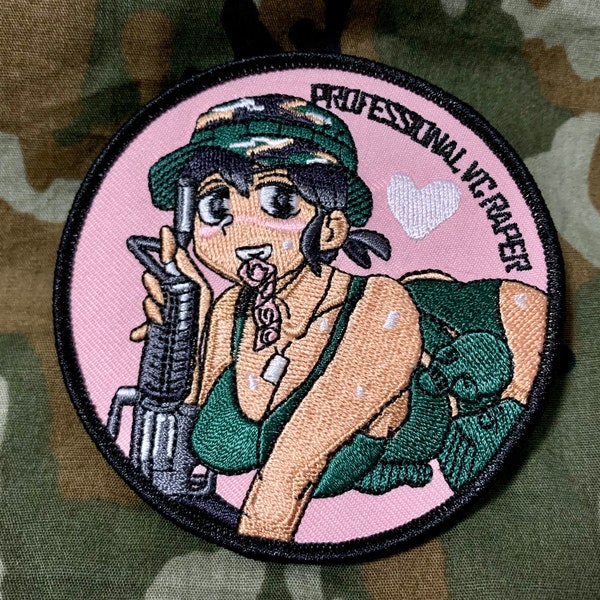 Anime Waifu Girl MACV + U.S. GI Vietnam War Morale Anime Patch