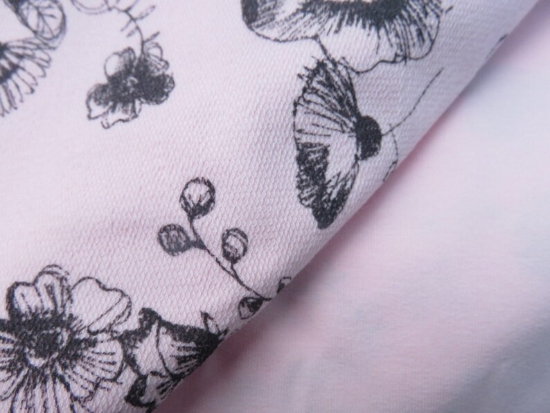 Sweat-shirt-fabric flowers