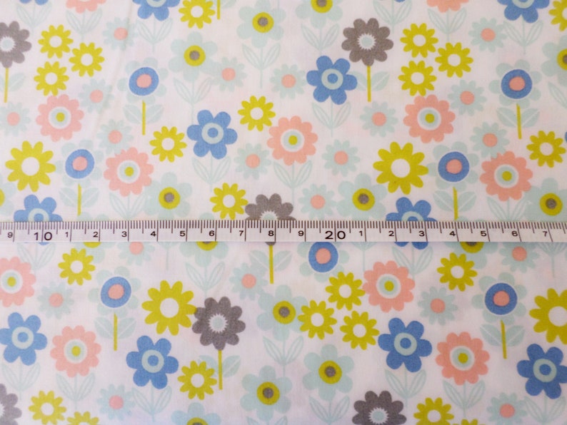 Cotton Fabric Flower Meadow image 2