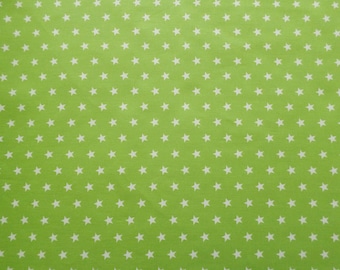 Cotton fabric asterisk green