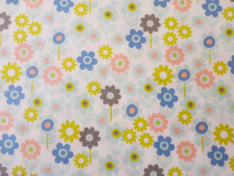 Cotton Fabric Flower Meadow image 1