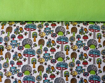 Fabric Pack Jersey Raccoon 70 cm + cuff may green