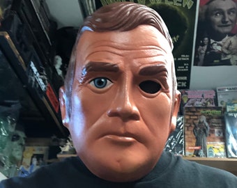 Vintage Six Million Dollar Man Mask: Lee Majors Latex Cosplay