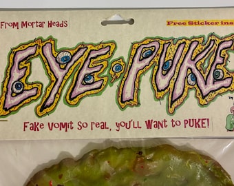 EYE-PUKE novelty gag gift fake rubber puke with fake eyeballs Halloween decor