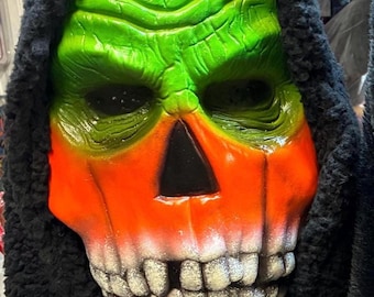 Halloween III Don Post tribute mask skull, witch, & Jack o’lantern all in one latex mask.