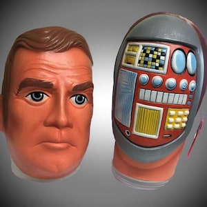 Six million dollar man Steve Austin Maskatron latex Halloween cosplay Kenner action figure mask