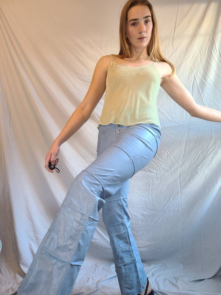 Kleding Gender-neutrale kleding volwassenen Broeken Vintage 1990’s Tripp Grunge Bell Bottom Pants 