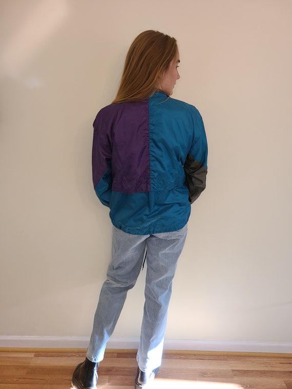 Vintage 1990s Active Wear Colorblock Windbreaker … - image 5