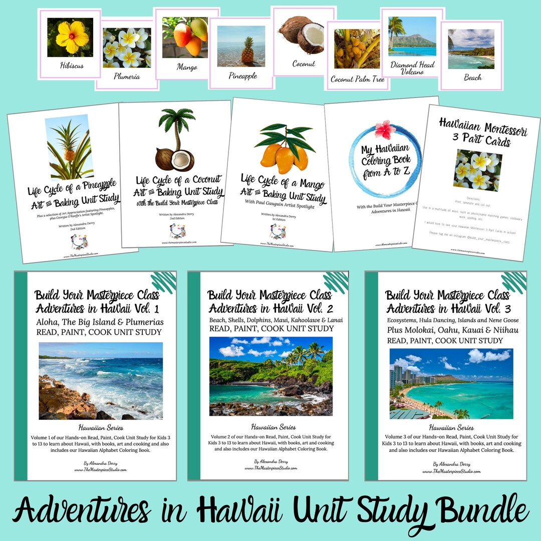 Adventures in Hawaii Unit Study BUNDLE Etsy