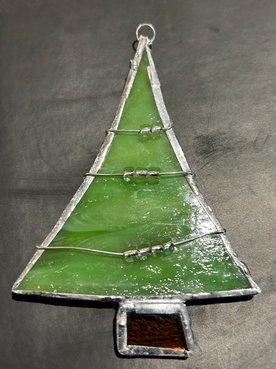 Handmade Stained Glass Tree Ornament Etsy