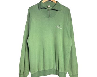 Vintage 90s Champion Half Zip Sweatshirt - Embroidered Logo, Large