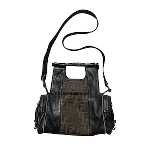 Vintage Fendi Leather Crossbody Bag /Handle Bag