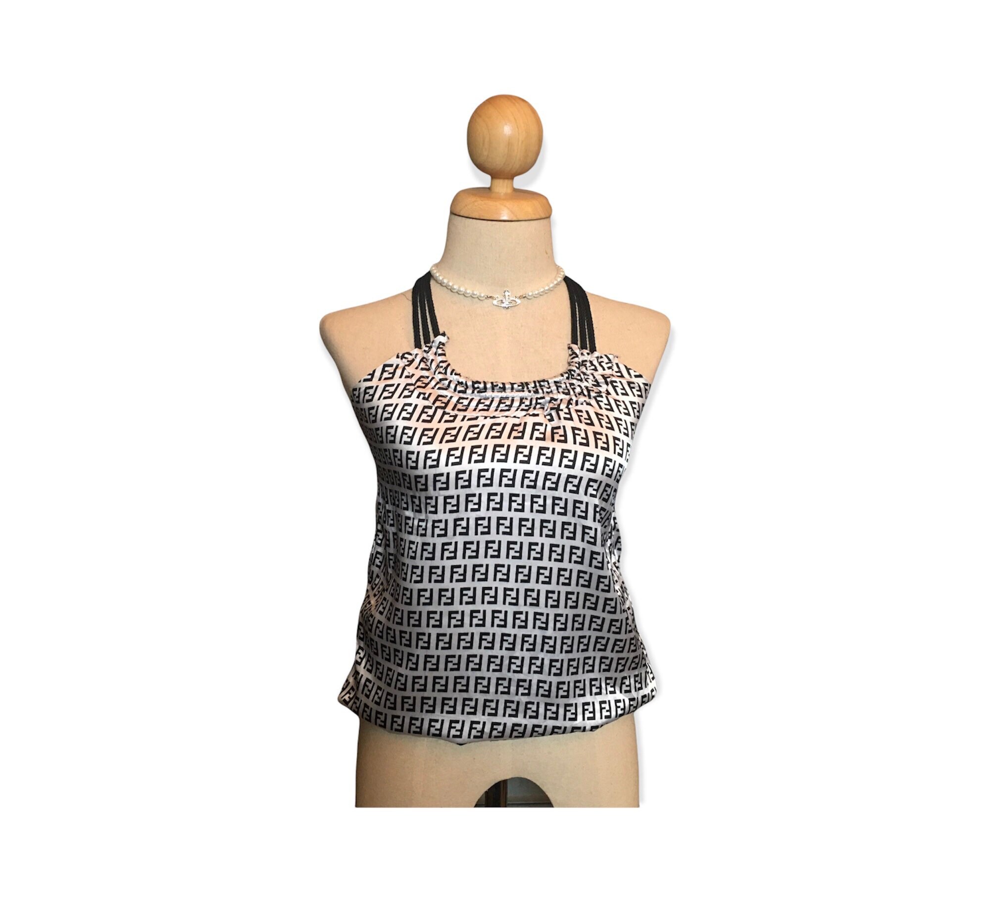 LV Checkered Crop Top – TeaseTops