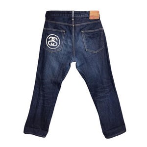 Vintage Stussy Logo Denim Jeans Pants