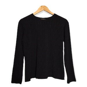 Fendi Monogram Logo Black Long Sleeve T-Shirt / 90s