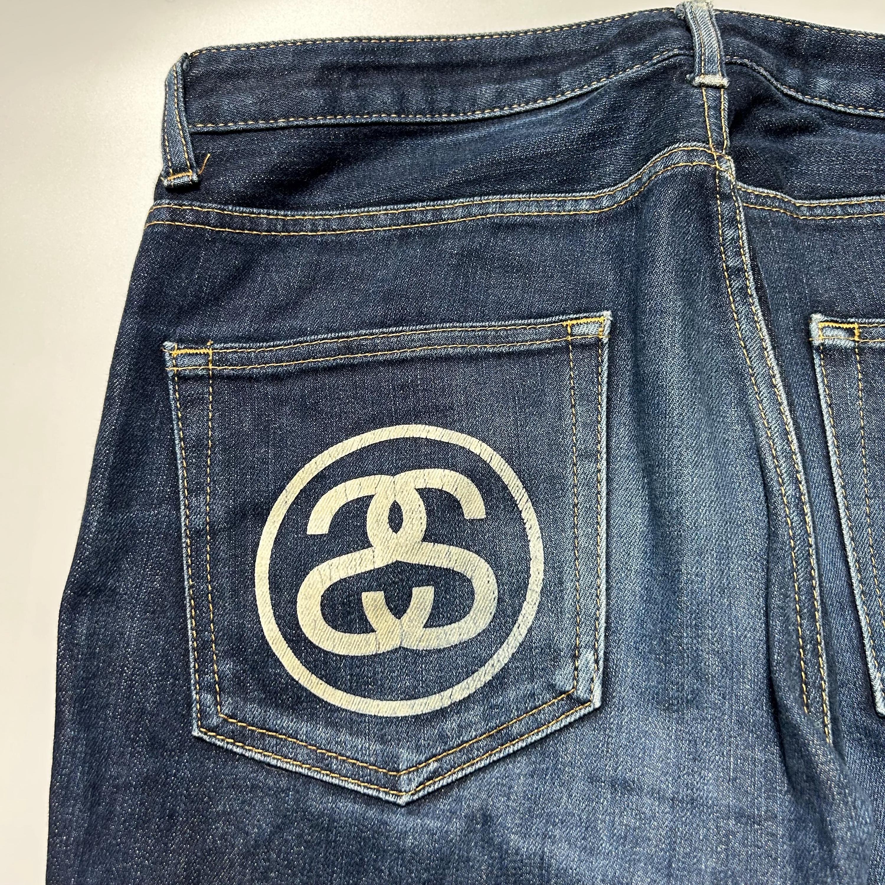 パンツ Stussy 00s Logo Straight Denim Pants Vintage Stussy Logo Denim Jeans Pants - Etsy