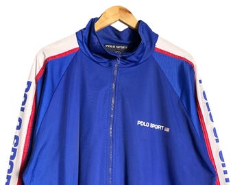 Polo Sport 90s Y2K Neon Orange Vintage Oversize Windbreaker