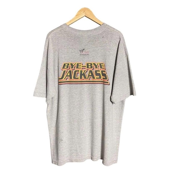 Vintage 90s Stone Cold Wrestling Bye Bye Jackass Racing WWF T