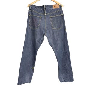 Vintage Stussy Rough Rugged Denim Skull Logo Jeans Pants