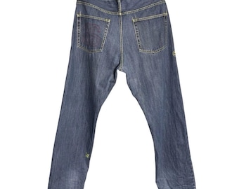 Vintage 90's Stussy Denim Pants Faded Grey Jeans Denim Size 38