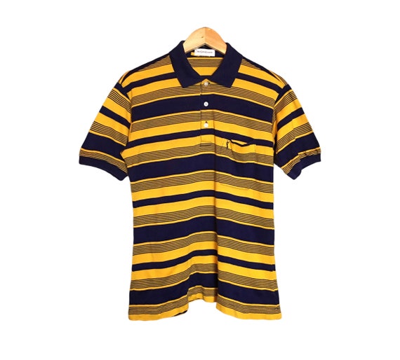 Yves Saint Laurent Striped Mini Logo YSL T shirt Etsy