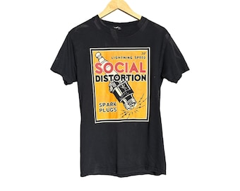 1992 Social Distortion Rare Vintage Band T Tee Shirt 90s Bad Luck
