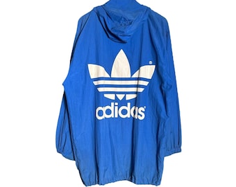 Vintage 1990s Adidas Half Zip Anorak Windbreaker Jacket / Team