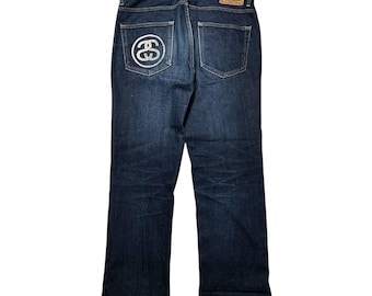 Vintage Stussy Logo Denim Jeans Pants - Etsy