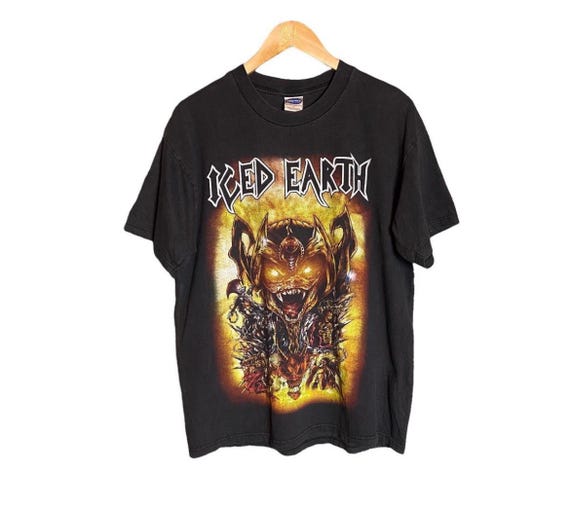 Vintage 90s Iced Earth Metal Band Tee - Etsy