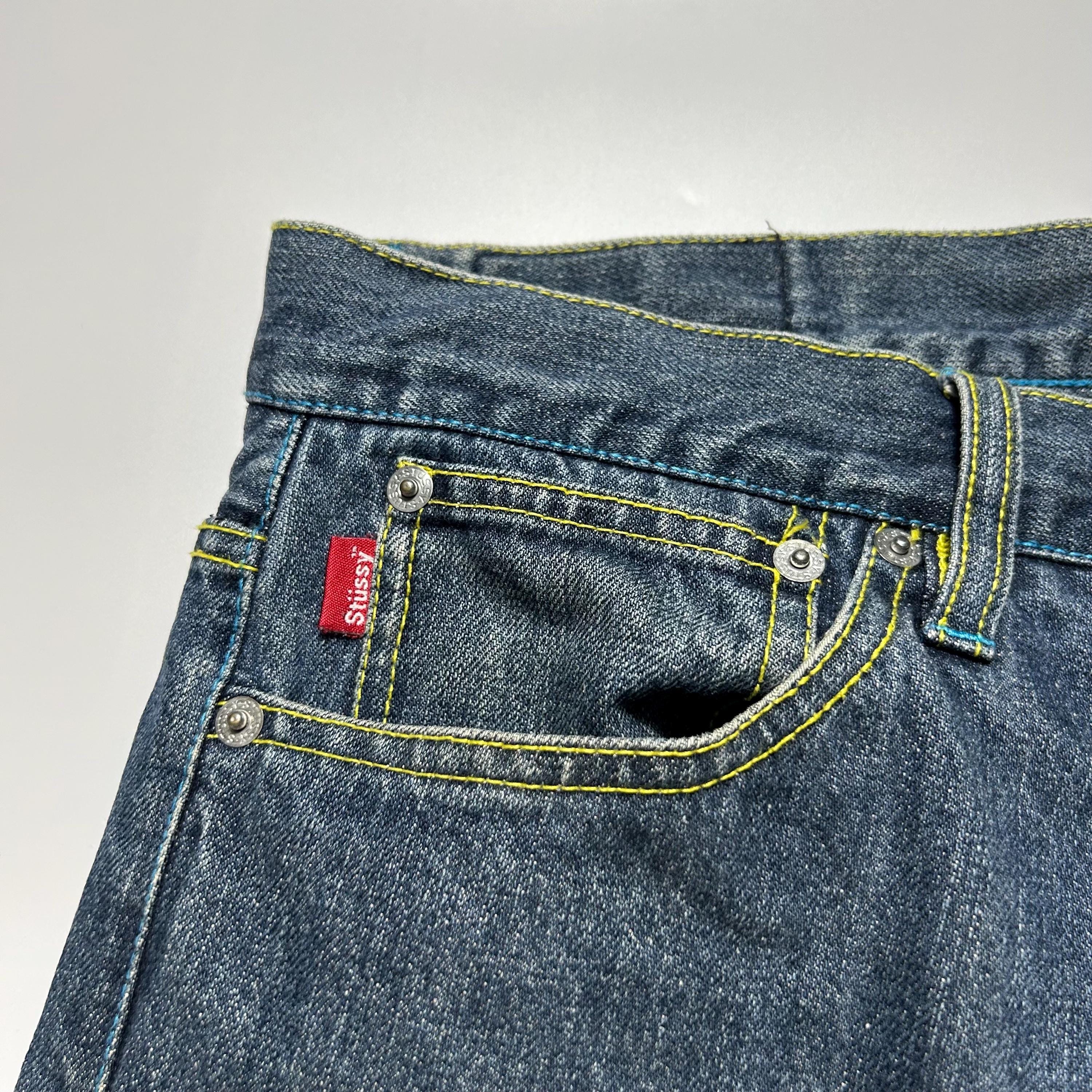 Vintage Stussy Rough Rugged Denim Skull Logo Jeans Pants - Etsy