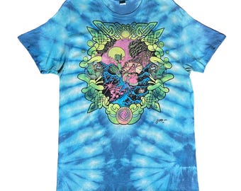Camiseta vintage de los 80 de Grateful Dead con estampado tie-dye de Sailor Scott.