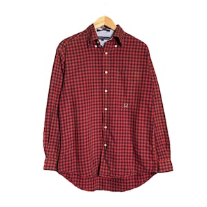 Vintage Tommy Hilfiger Embroidered Logo Button Up Shirt