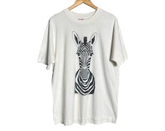 Vintage Animal Zebra Art Tee