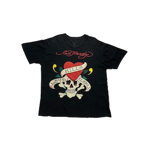 Ed Hardy Skull And Heart Tshirt