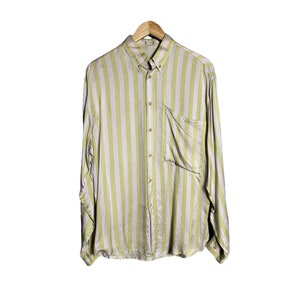 Camicia vintage in seta con bottoni a righe di Ginni Versace