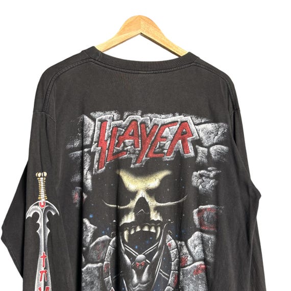 Vintage 90s Slayer Live Intrusion Long Sleeve T-shirt - Etsy Denmark