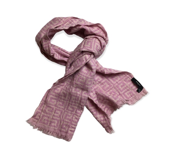 monogram scarf pink