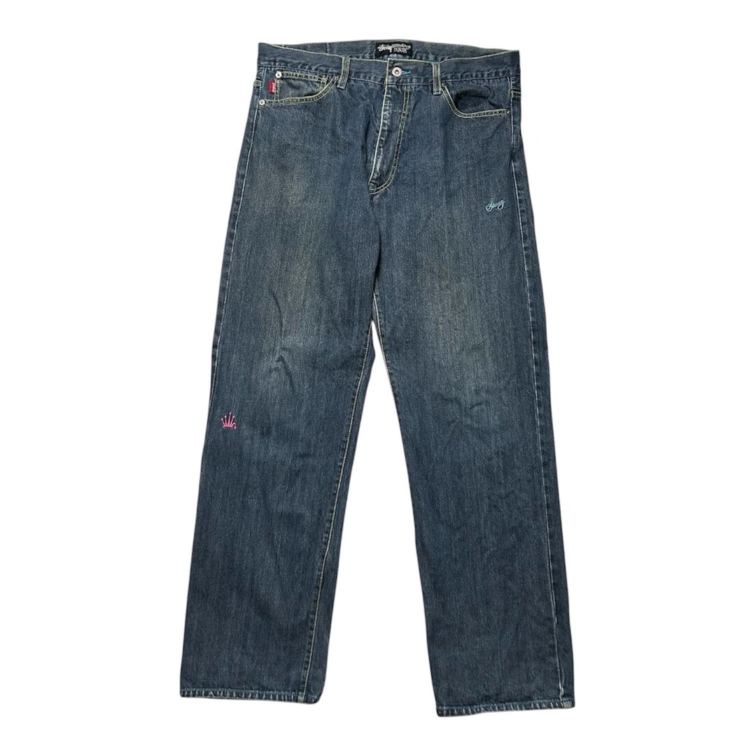 Vintage Stussy Rough Rugged Denim Skull Logo Jeans Pants - Etsy