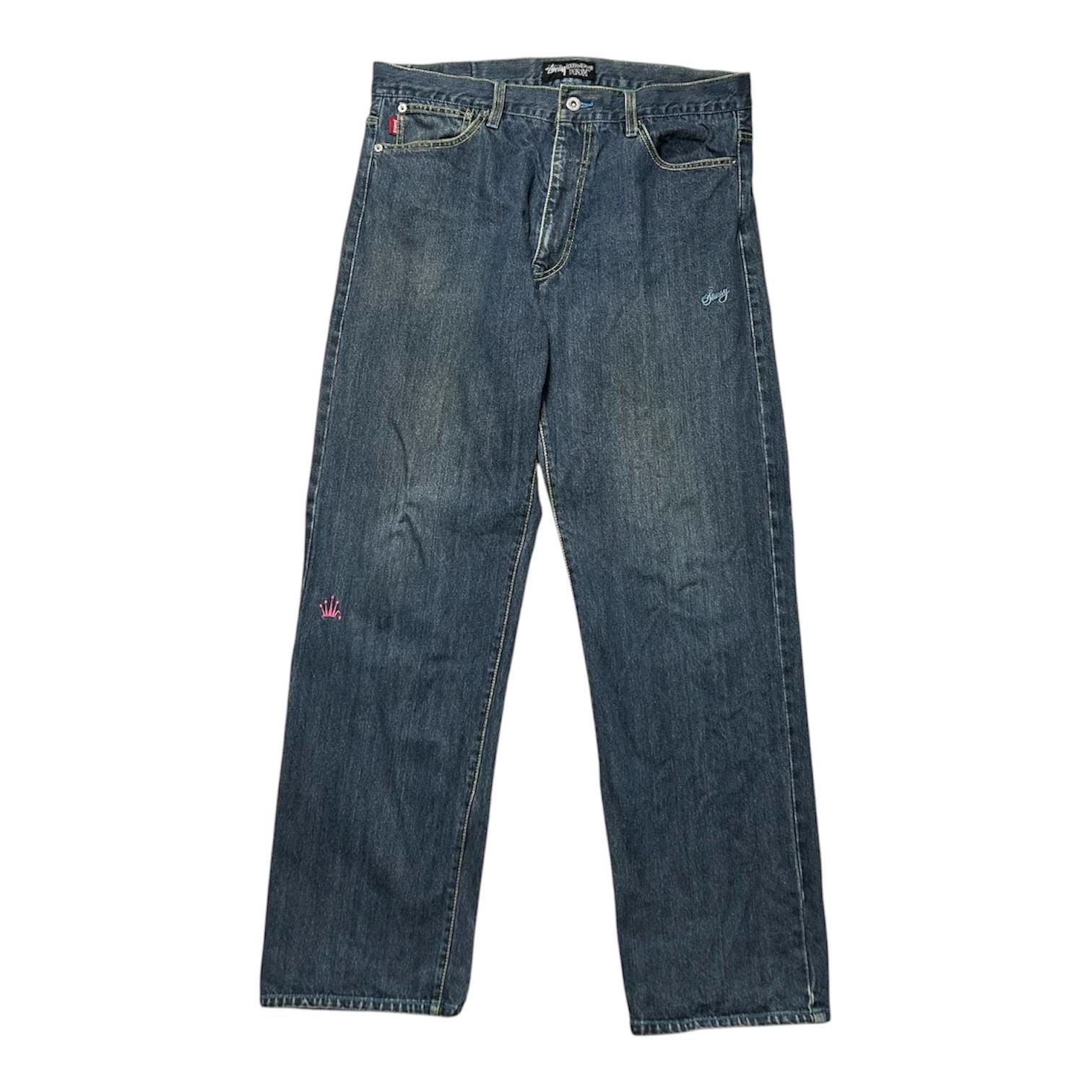 Vintage Stussy Rough Rugged Denim Skull Logo Jeans Pants - Etsy
